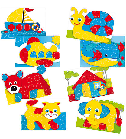 Quercetti Stiftmosaik - Fantacolor 3D - 33 Dele - 4400