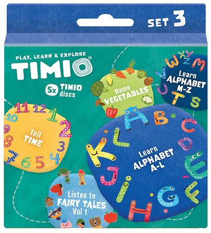 TIMIO Disksæt 3 - Eventyr, Alfabetet, Grøntsager og Tiden