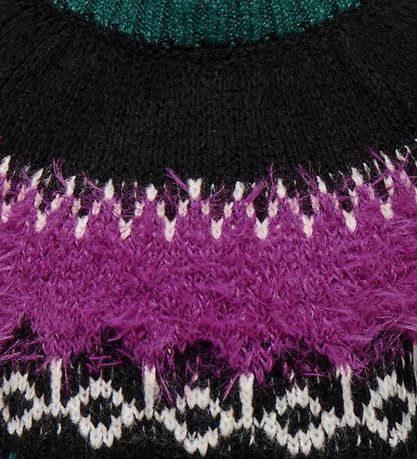 Kids Only Bluse - Strik - KogBria - Black/Clover/Bayberry