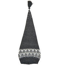 Mikk-Line Nissehue - Strik - Jacquard - Antrazite m. Mønster
