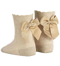 Condor Knæstrømper m. Sløjfe - Beige