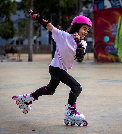 Rollerblade Rulleskøjtesæt - Fury Combo - Hvid/Pink - Inliner