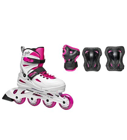 Rollerblade Rulleskøjtesæt - Fury Combo - Hvid/Pink - Inliner