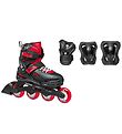 Rollerblade Rulleskøjtesæt - Fury Combo - Sort/Rød - Inliner