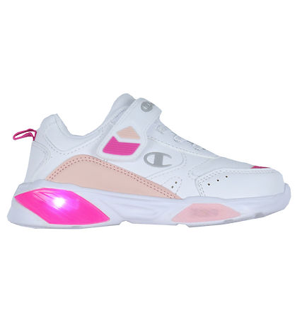 Champion Sko m. Lys - Wave PU G TD - Hvid/Pink/Pudder