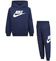 Nike Sweatsæt - Midnight Navy m. Hvid