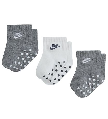 Nike Strømper - 3-pak - Hvid/Gråmeleret