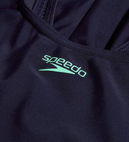 Speedo Badedragt - Placement Muscleback - Navy/Grøn