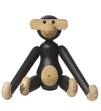 Kay Bojesen Træfigur - Abe - 10 cm - Mini - Mørk Bejdset Eg