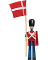 Kay Bojesen Træfigur - Fanebærer - 21 cm - Lille - Rød/Blå