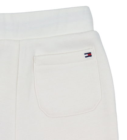 Tommy Hilfiger Fleecesæt - Baby Check Stamp - Ancient White