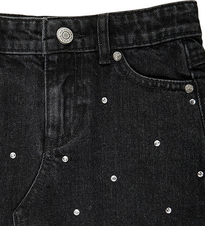 The New Nederdel - Denim - TnIsia - Sort m. Similisten