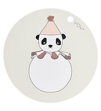 OYOY Dækkeserviet - Silikone - Panda Pompom - Offwhite