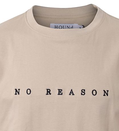 Hound T-Shirt - Sand m. Broderi