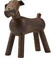 Kay Bojesen træfigur - Hund Tim - 8 cm - Røget Eg