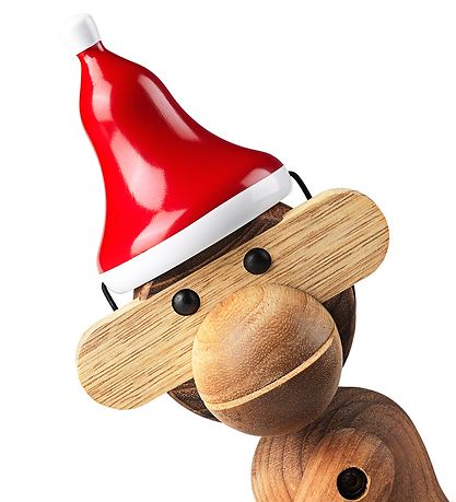 Kay Bojesen Træfigur - Nissehue - 4 cm - Mini - Rød/Hvid