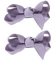 By Stær Hårsløjfer - 2-pak - Klassisk - 6 cm - Støvet Lilla