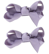 By Stær Hårsløjfer - 2-pak - Klassisk - 6 cm - Støvet Lilla