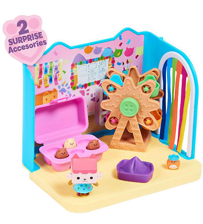 Gabby's Dollhouse Sæt - 7 Dele - Deluxe Room - Craft Room