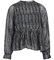 Sofie Schnoor Girls Bluse - Sort m. Mønster/Glimmer