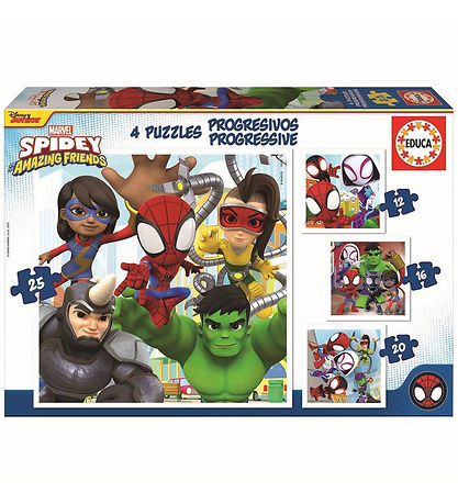 Educa Puslespil - Marvel Spidey & Amazing Friends - 4 Forskellig