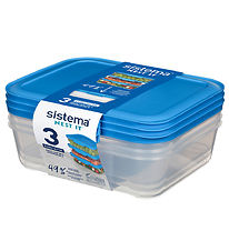 Sistema Opbevaringsbokse - 3-pak - Nest It - 1,5 l - Blå