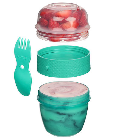 Sistema Madkasse m. Bestik - Snack Capsule - 515 ml - Turkis