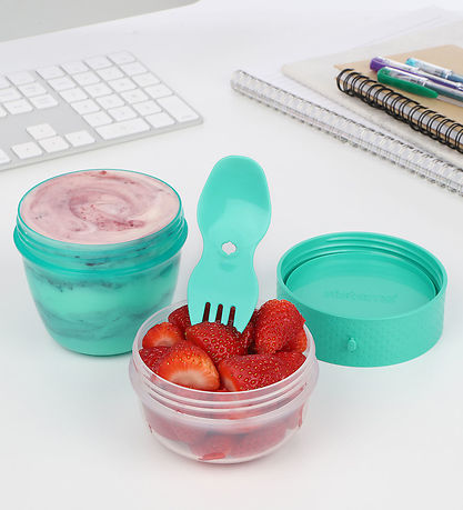 Sistema Madkasse m. Bestik - Snack Capsule - 515 ml - Turkis