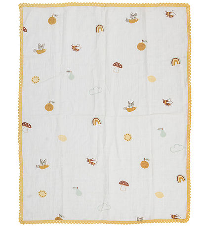 Bloomingville Mini Babytæppe - 100x80 cm - Agnes - Hvid