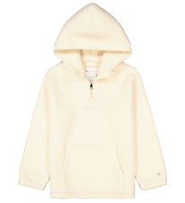 Champion Hættetrøje - Fleece - Hvid
