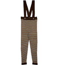Fliink Leggings m. Seler - Strik - Viskose - Favo - Chocory Coff