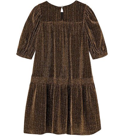 Name It Kjole - NkfRisilk - Gold Colour m. Glimmer