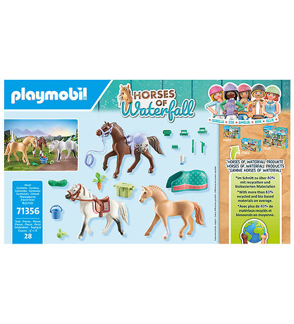 Playmobil Horses Of Waterfall - 3 heste: Mor... - 71356 - 28 Del