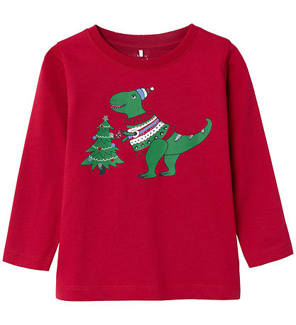 Name It Bluse - NmmVismas - Jester Red m. Dinosaur