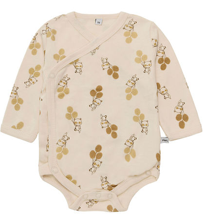 Pippi BabySlå-om Bodyer l/æ - 4-pak - Whitecap Grey