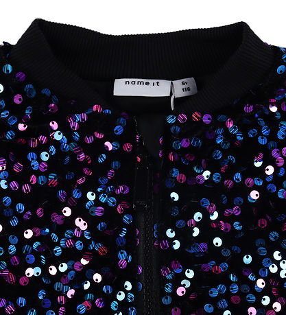 Name It Cardigan - NkfRunica - Black m. Palietter