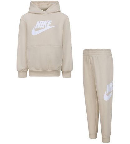 Nike Sweatsæt - Sanddrift m. Hvid