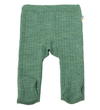 Joha Leggings m. Fødder - Uld - Grøn
