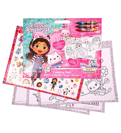 Gabby's Dollhouse Malebog m. Klistermærker/Farver