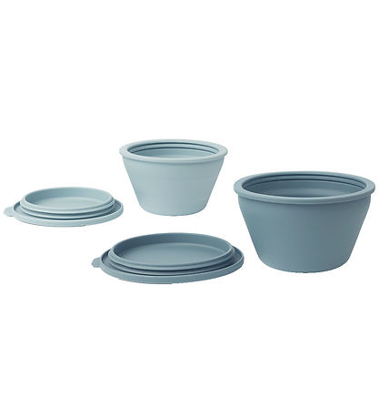 Liewood Skåle - Silikone - Foldbare - 2-pak - Dale - Sea Blue/Wh