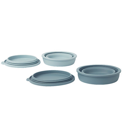 Liewood Skåle - Silikone - Foldbare - 2-pak - Dale - Sea Blue/Wh