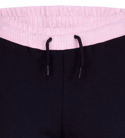 Jordan Sweatpants - Sort/Rosa m. Fløjl