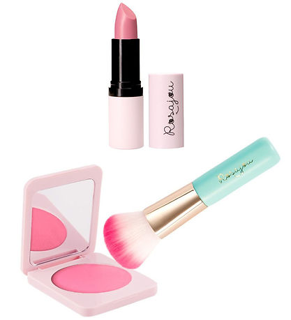 Rosajou Sminkesæt - Blush/Læbestift/Neglelak m.m. - 9 Dele