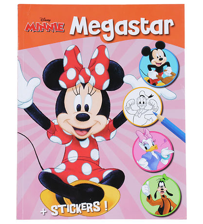 Megastar Malebog m. Klistermærker - 128 sider - Minnie