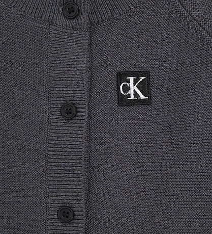 Calvin Klein Cardigan - Strik - Mørkegrå