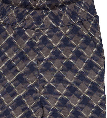 Müsli Bukser - Jacquard - Tower Grey/Night Blue/Desert Green
