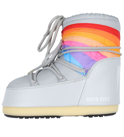 Moon Boot Vinterstøvler - Icon Low Rainbow - Glacier Grey