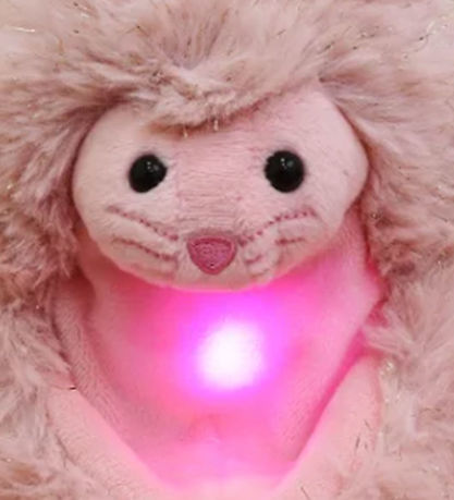 Curlimals Bamse m. Lyd og Bevægelse - 14 cm - Glow Seal