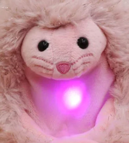 Curlimals Bamse m. Lyd og Bevægelse - 14 cm - Glow Seal