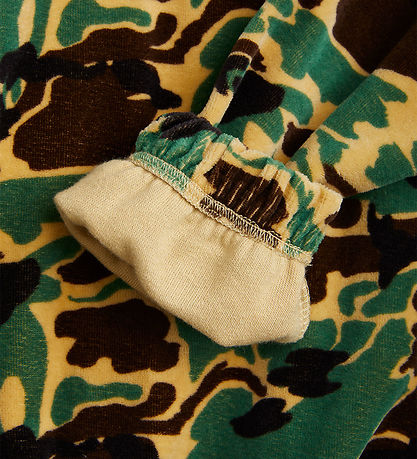 Mini Rodini Bluse - Velour - Camo - Grøn